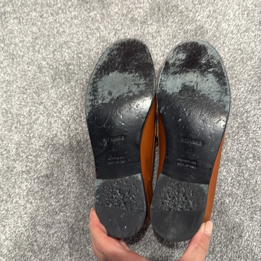 Authentic Hermes women’s Leather Loafers - Picture 7 of 9